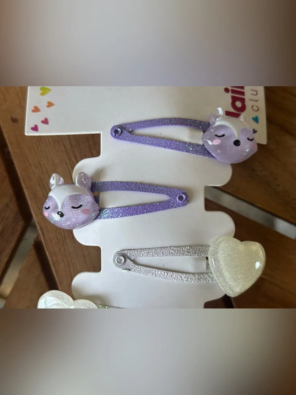 NWT Claire's Hair Bows & Clips Yellow Gingham Glitter Hearts Koala Bears Fox